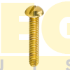 PARAFUSO CABEÇA REDONDA FENDA SIMPLES 3/16" X 3" ASME B18.6.3 LATÃO LT POLIDO