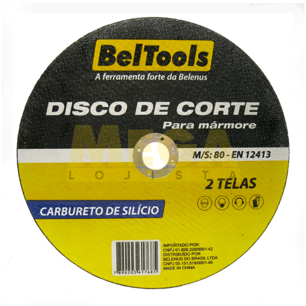 DISCO DE CORTE PLANO PARA MÁRMORE 9" X 1/8" X 7/8" BELTOOLS