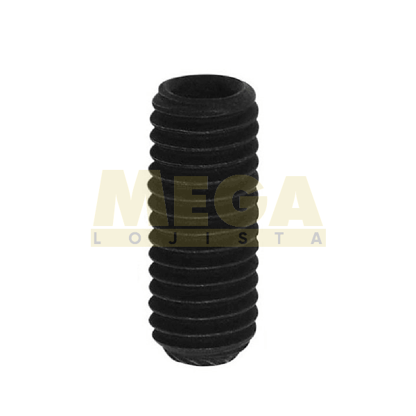 PARAFUSO SEM CABEÇA SEXTAVADO INTERNO PONTA CÔNCAVA RECARTILHADA 3/8" 16-UNC X 1/2" ASME B18.3 AÇO LIGA OXIDADO