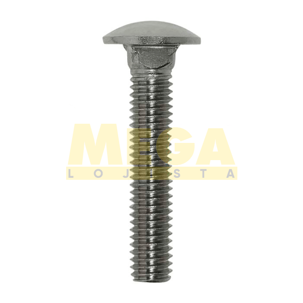 PARAFUSO FRANCÊS SEM PORCA  3/8" 16-UNC X 4" ASME B18.5 INOX A2