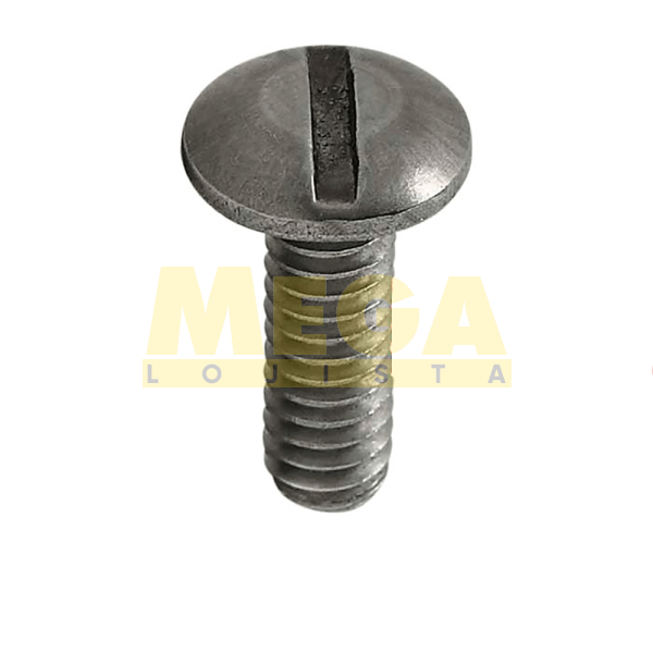 PARAFUSO CABEÇA LENTILHA FENDA SIMPLES 1/4 20 UNC X 1/2 ASME / ANSI B18.6.3 INOX A4