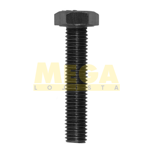 PARAFUSO SEXTAVADO ROSCA INTEIRA M12 1,75 MA X 25 DIN 933 AÇO CARBONO CLASSE 5.8 POLIDO