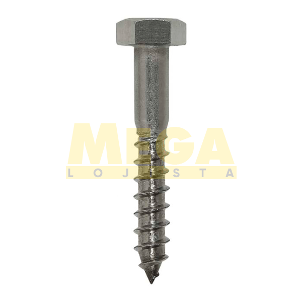 PARAFUSO SEXTAVADO ROSCA SOBERBA M8 X 35 DIN 571 INOX A2